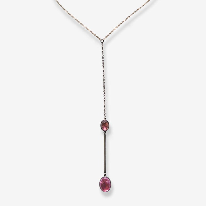 Tourmaline and rose gold necklace