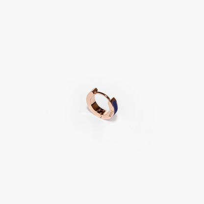 Inside dark blue single earring