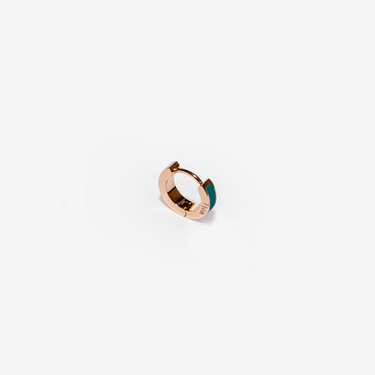Inside petroleum blue single earring