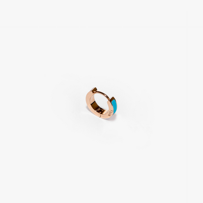 Inside light blue single earring