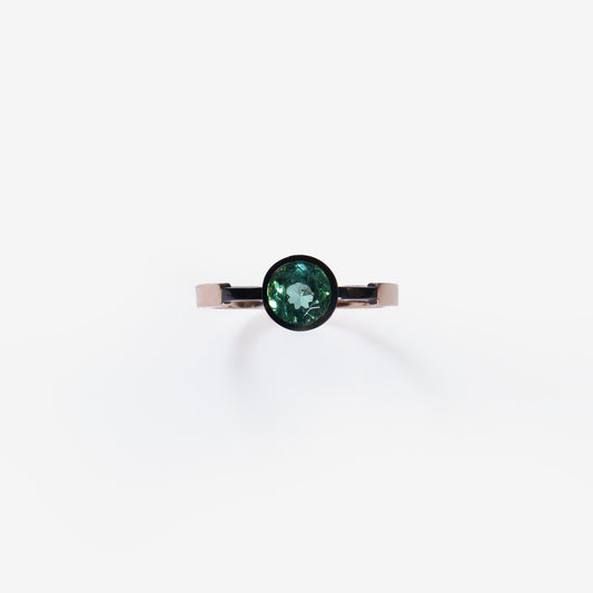 Anello con Tormalina verde