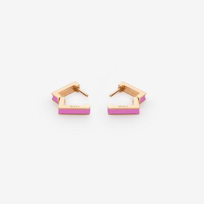 Розовые серьги Square 