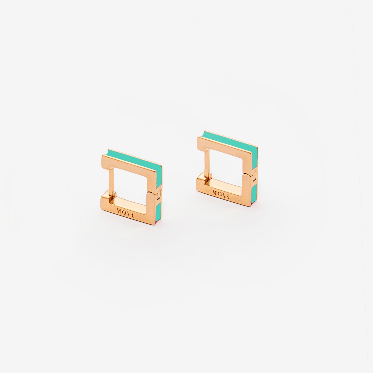 Cерьги Square бирюзовые 