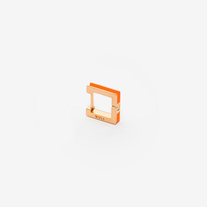 Оранжевая серьга Square 