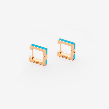 Cерьги Square cветло-голубого цвета