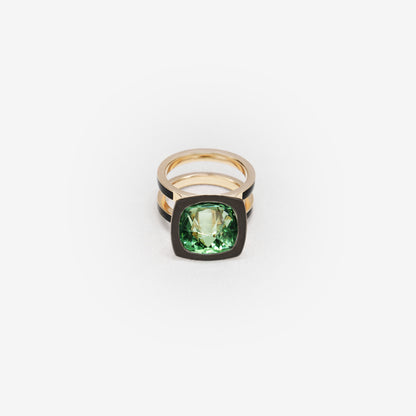 ANELLO CON TORMALINA VERDE