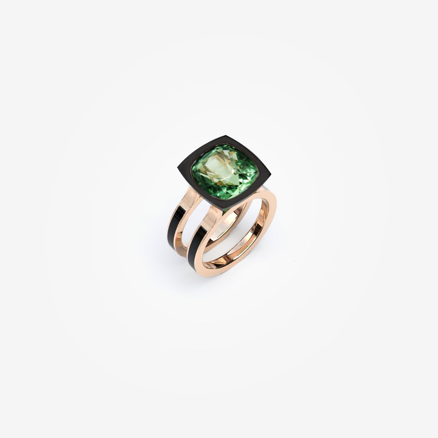 ANELLO CON TORMALINA VERDE