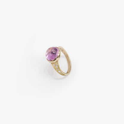 Anello con Zaffiro Rosa naturale