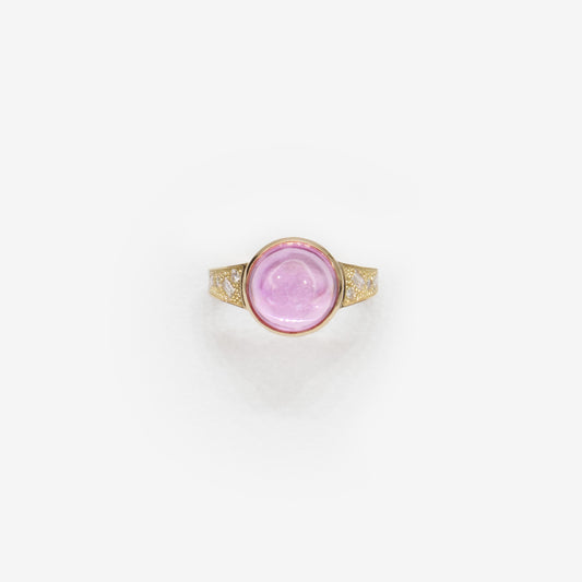 Anello con Zaffiro Rosa naturale