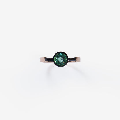 Anello con Tormalina verde