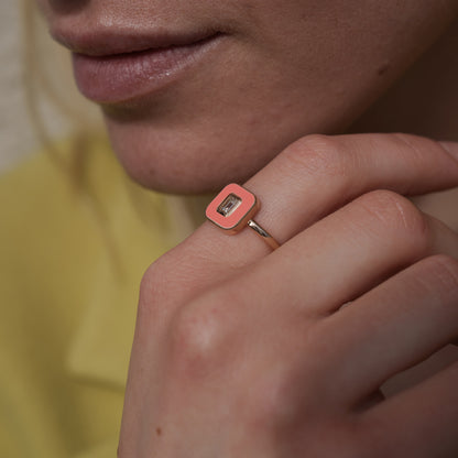 ANELLO ROSA SALMONE - FLAT
