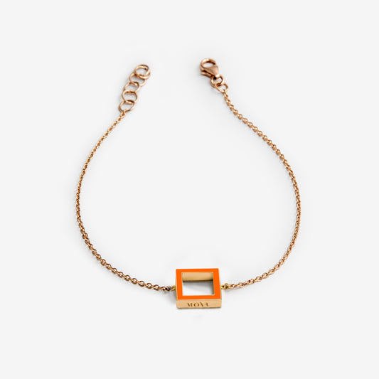 BRACCIALE ARANCIONE SQUARE