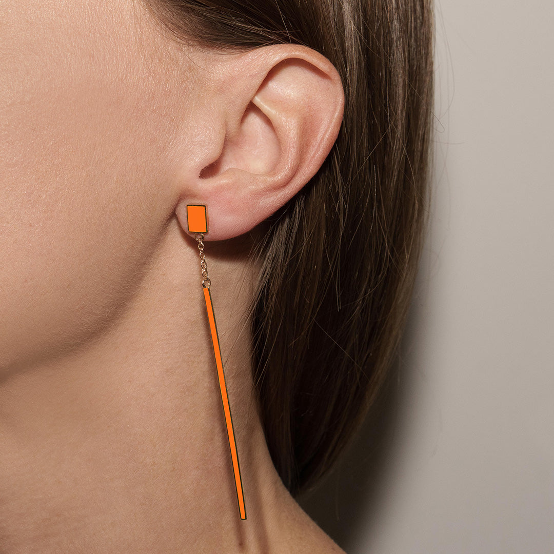 ORANGE DROP - FLOATING EARRINGS