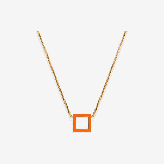 COLLANA ARANCIONE SQUARE