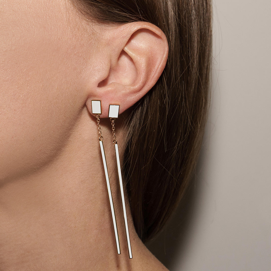 PENDENTI BIANCO - FLOATING EARRINGS