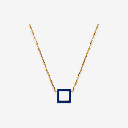 COLLANA BLU SCURO - SQUARE
