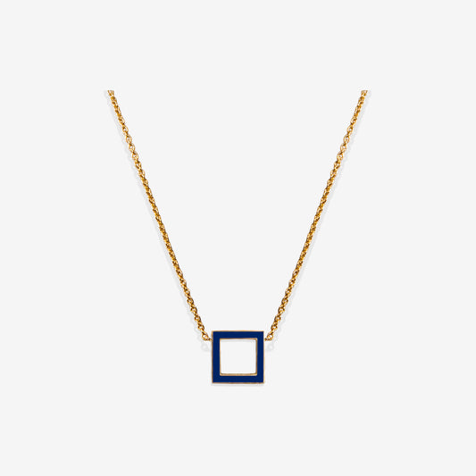 COLLANA BLU SCURO SQUARE
