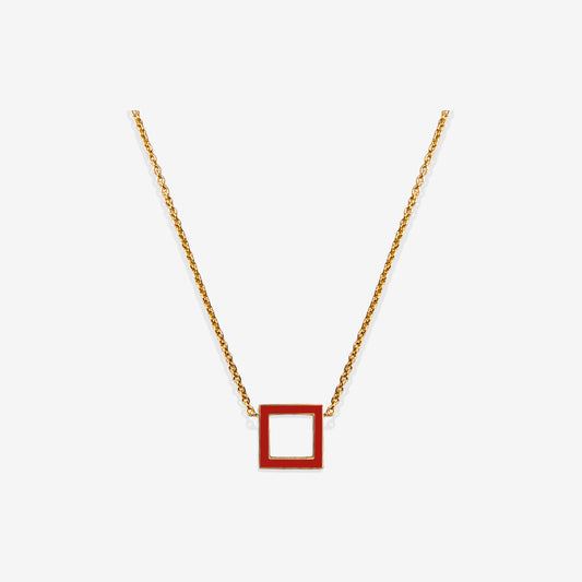 COLLANA BORDEAUX SQUARE