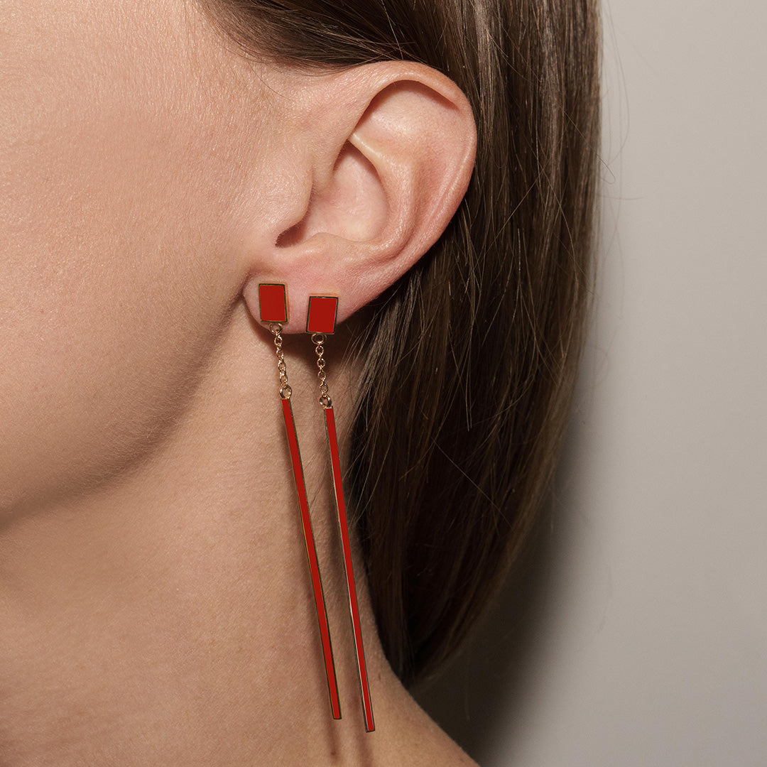 DROP BURGUNDY - FLOATING EARRINGS