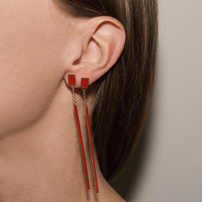 DROP BURGUNDY - FLOATING EARRINGS