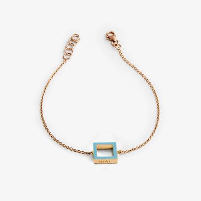 LIGHT BLUE  BRACELET - SQUARE