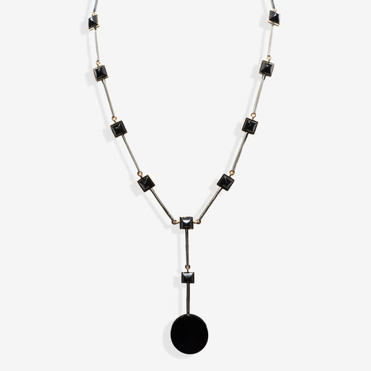 COLLANA IN ORO E PIETRE NERE