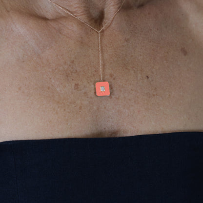 SALMON PINK NECKLACE - FLAT
