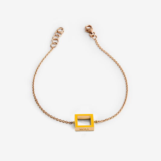 BRACCIALE GIALLO SQUARE