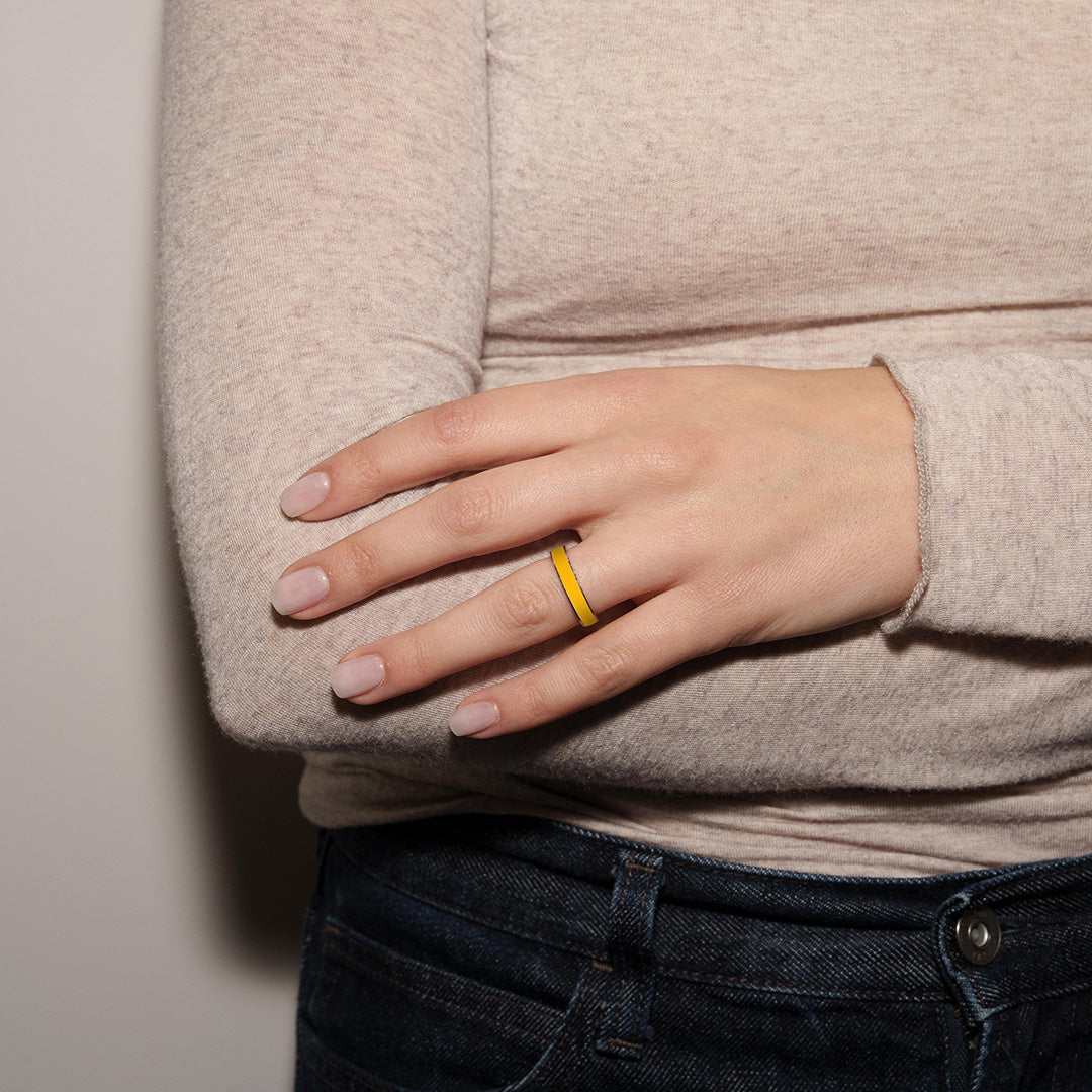 VERETTA IN ORO ROSA E SMALTO GIALLO