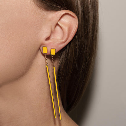 YELLOW DROP - FLOATING EARRINGS