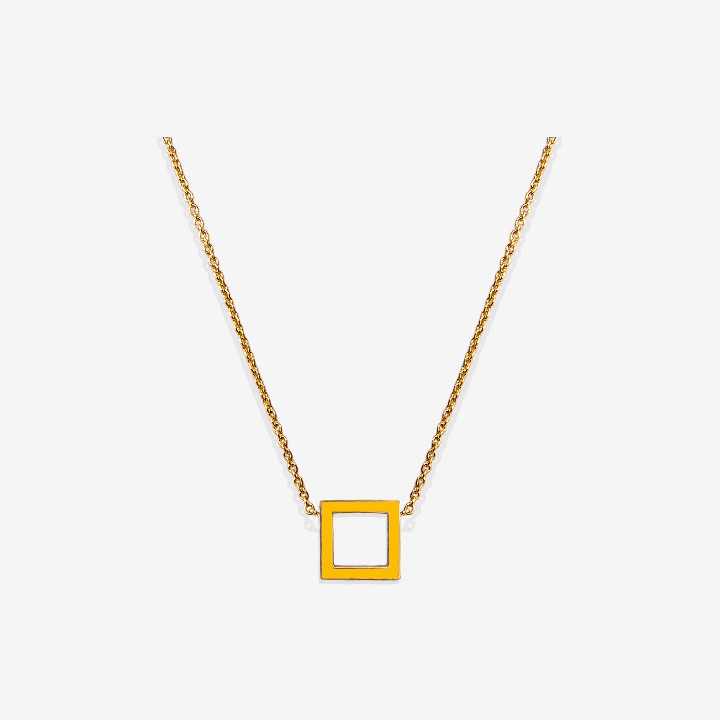 COLLANA GIALLO SQUARE