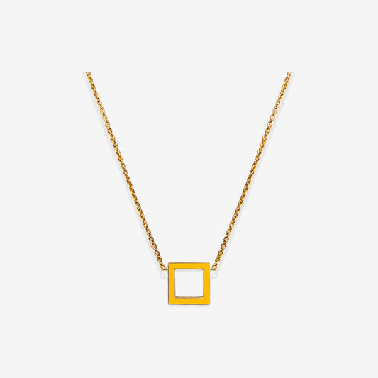 COLLANA GIALLO SQUARE