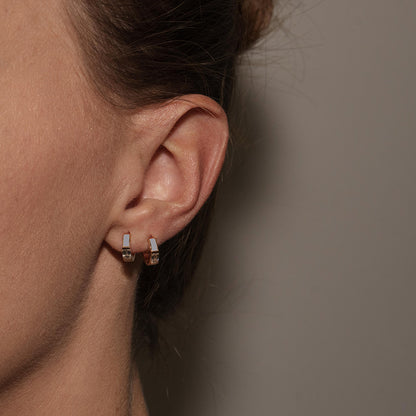 COOL GRAY EARRINGS WITH DIAMONDS - INSIDE