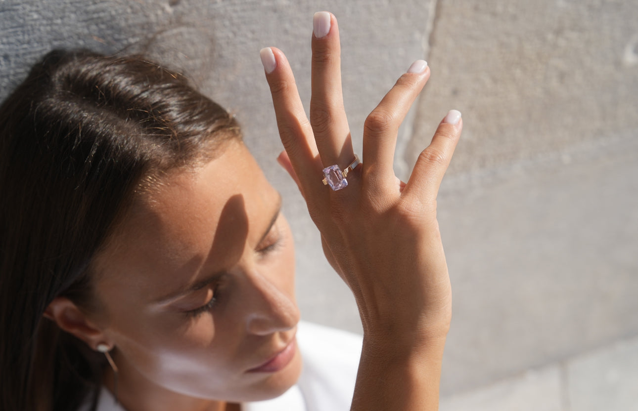 Anello con Kunzite