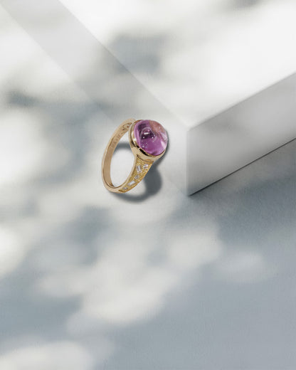 ANELLO CON ZAFFIRO ROSA NATURALE