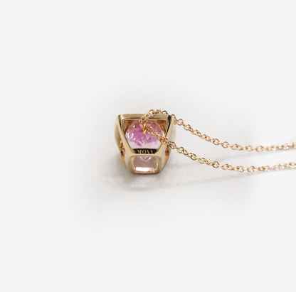 COLLANA CON KUNZITE NATURALE