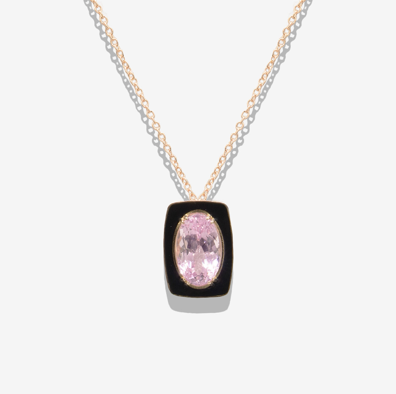 COLLANA CON KUNZITE NATURALE