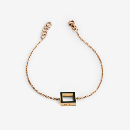 BRACCIALE NERO - SQUARE