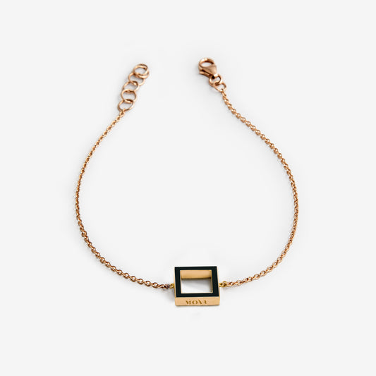 BRACCIALE NERO SQUARE
