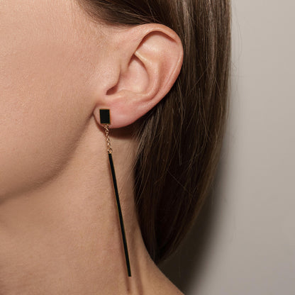 BLACK DROP - FLOATING EARRINGS