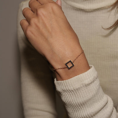 BRACCIALE NERO - SQUARE