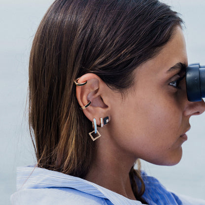 Orecchino nero - Ear Cuff