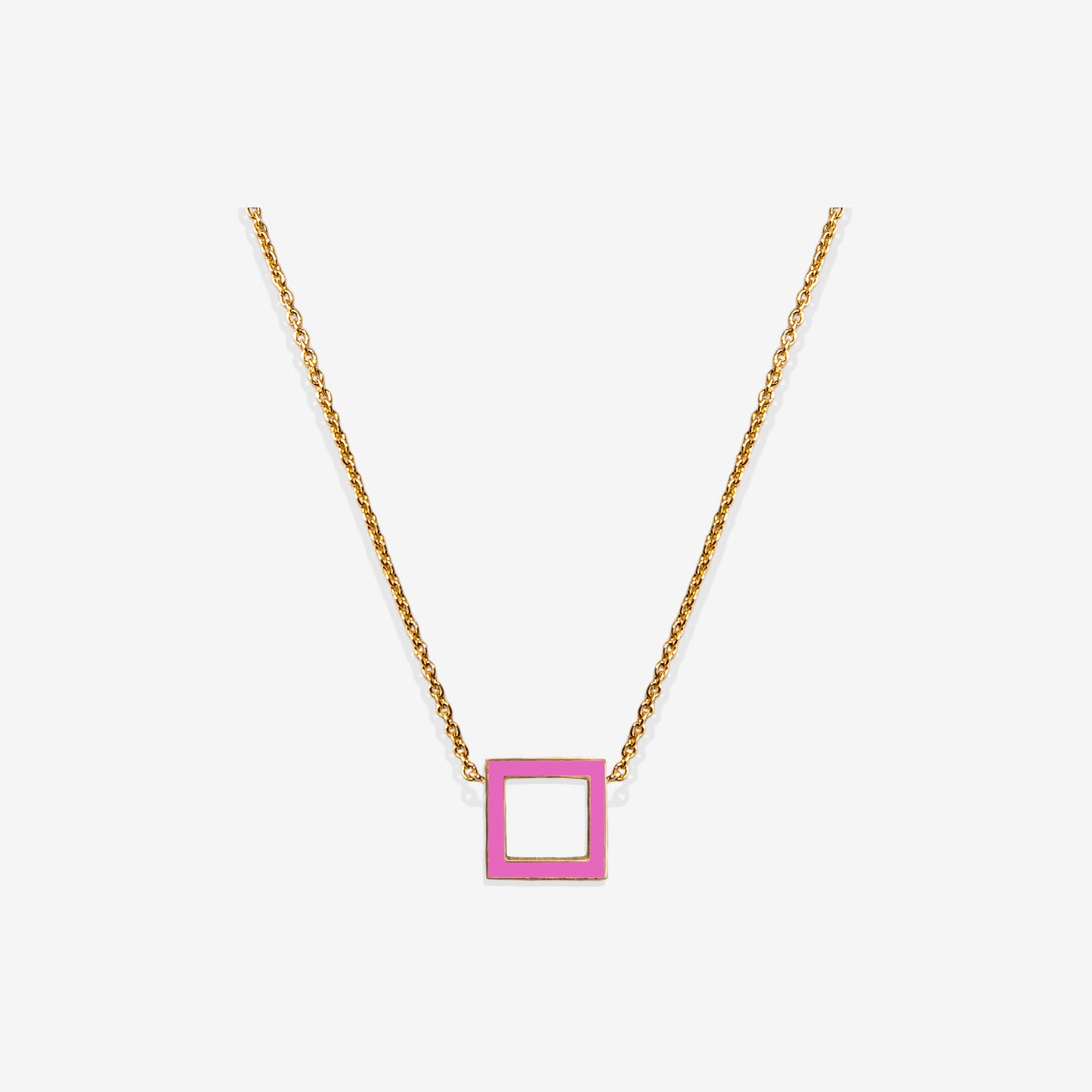 COLLANA ROSA CHIARO SQUARE