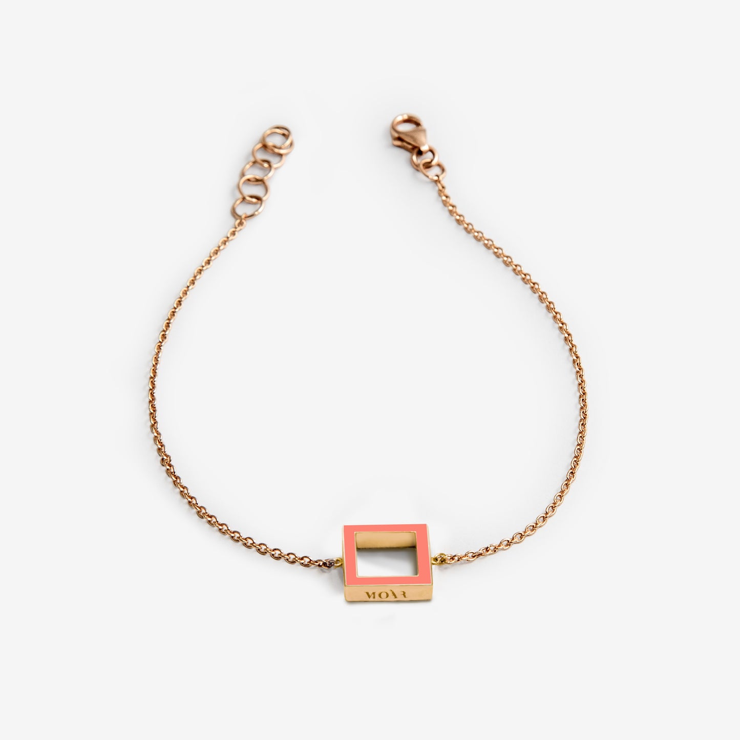 BRACCIALE ROSA SALMONE SQUARE