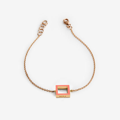 BRACCIALE ROSA SALMONE - SQUARE