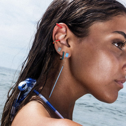 Orecchino rosso - Ear Cuff