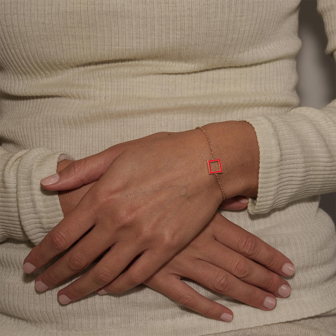 BRACCIALE ROSSO - SQUARE