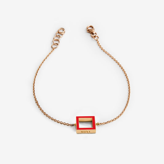 BRACCIALE ROSSO SQUARE