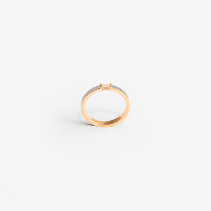 Veretta oro rosa smalto cool gray e diamante