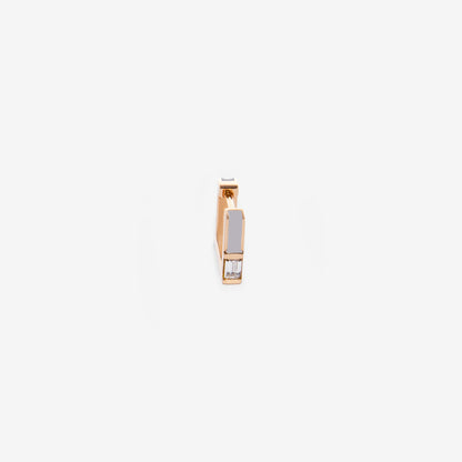 Orecchino Square cool gray con diamante